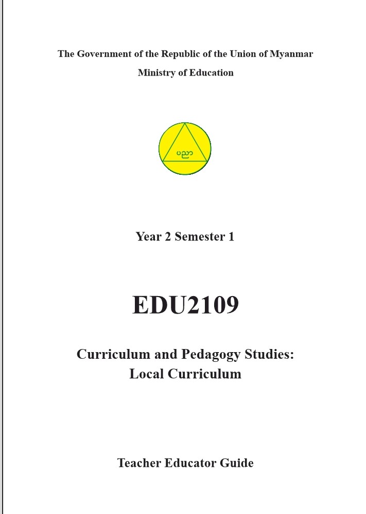 EDC Year 2 Semester 1 Local Curriculum Teacher Educator Guide (English version)