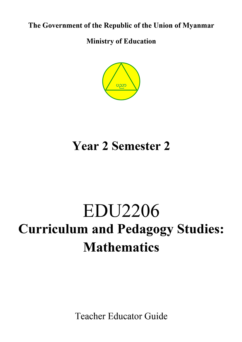 EDC Year 2 Semester 2 Mathematics Teacher Educator Guide (English Version)