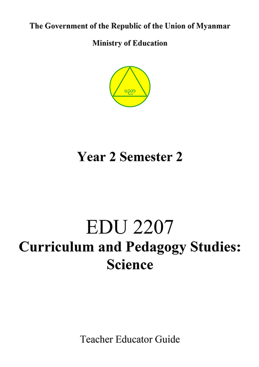 EDC Year 2 Semester 2 Science Teacher Educator Guide (English Version)