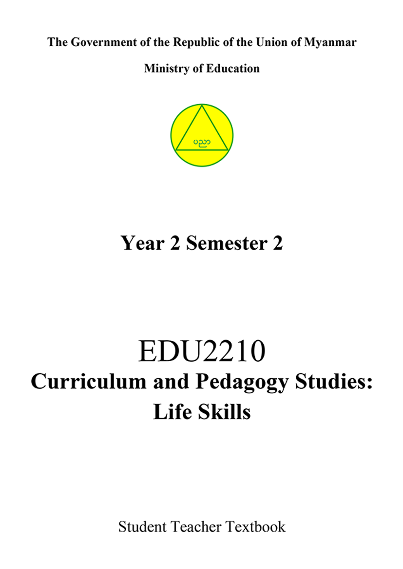 EDC Year 2 Semester 2 Life Skills Student Teacher Textbook (English Version)