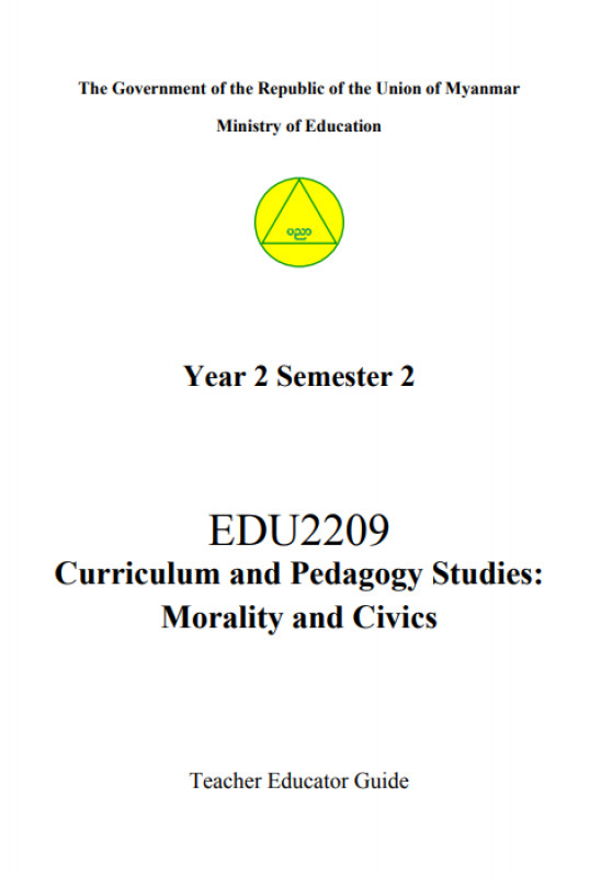 EDC Year 2 Semester 2 Morality and Civics Teacher Educator Guide (English version)