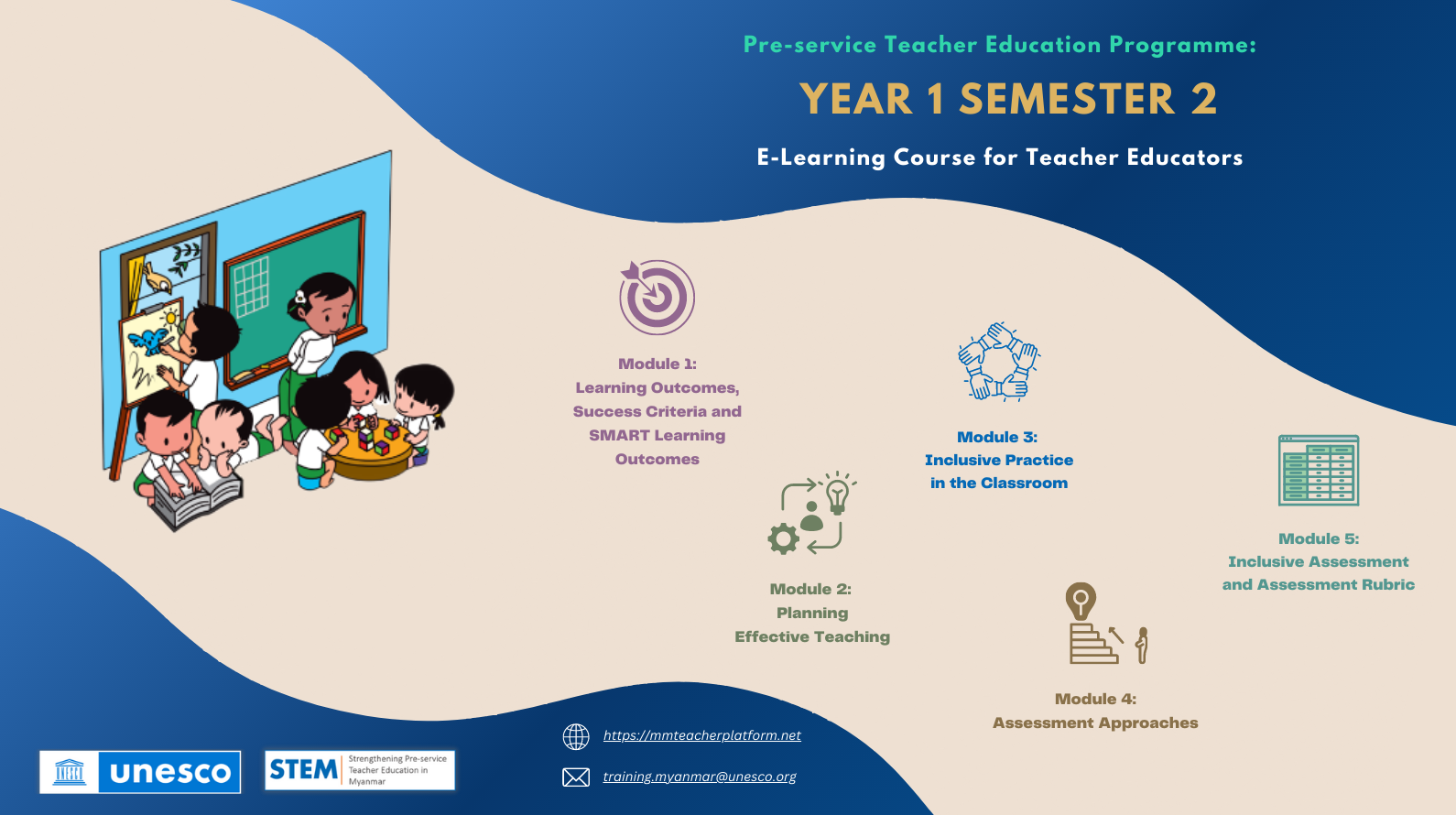 Pre-service Teacher Education Programme: Year 1 Semester 2 E-Learning Course for Teacher Educators
