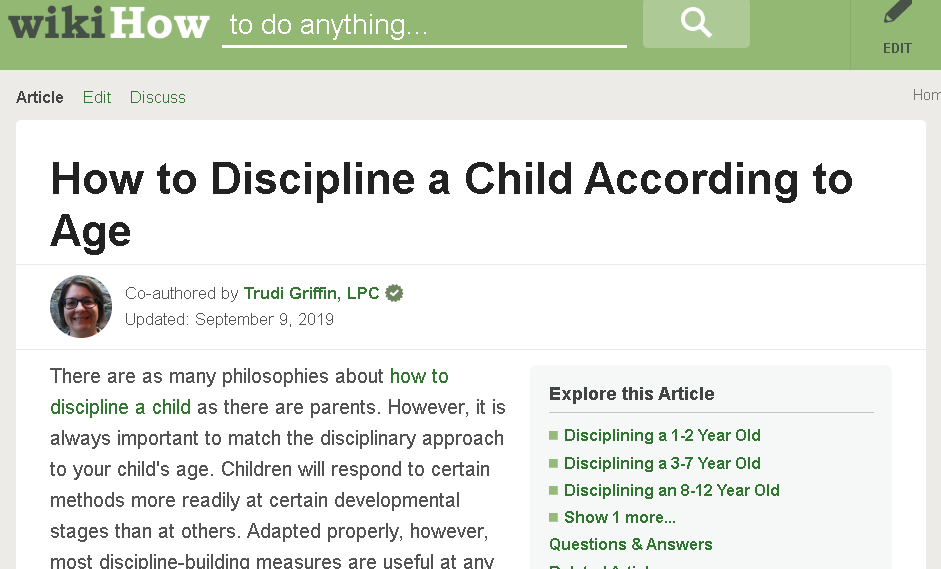 How to discipline a Child According to Age