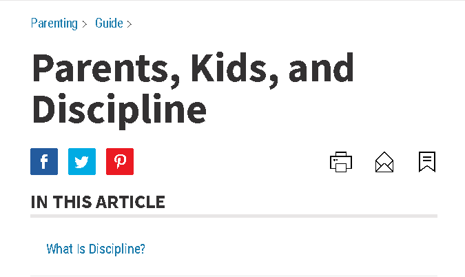Parents, Kids and Discipline