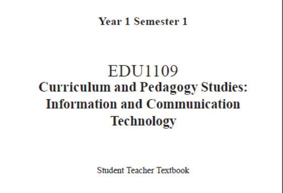 EDC Year 1 Semester 1 ICT Student Teacher Textbook (English version)