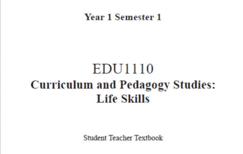 EDC Year 1 Semester 1 Life Skills Student Teacher Textbook (English version)