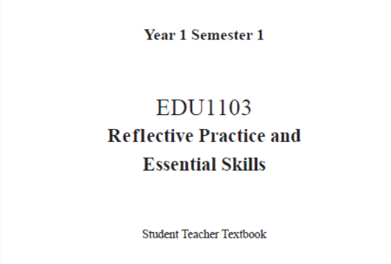 EDC Year 1 Semester 1 Reflective Practice and Essential Skills Student Teacher Textbook (English version)