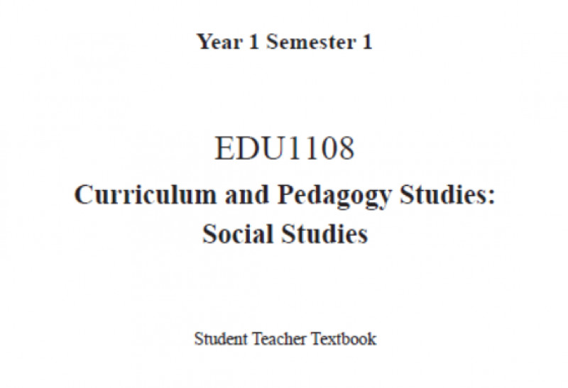 EDC Year 1 Semester 1 Social Studies Student Teacher Textbook (English version)