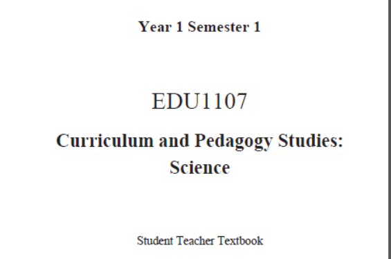 EDC Year 1 Semester 1 Science Student Teacher Textbook (English version)