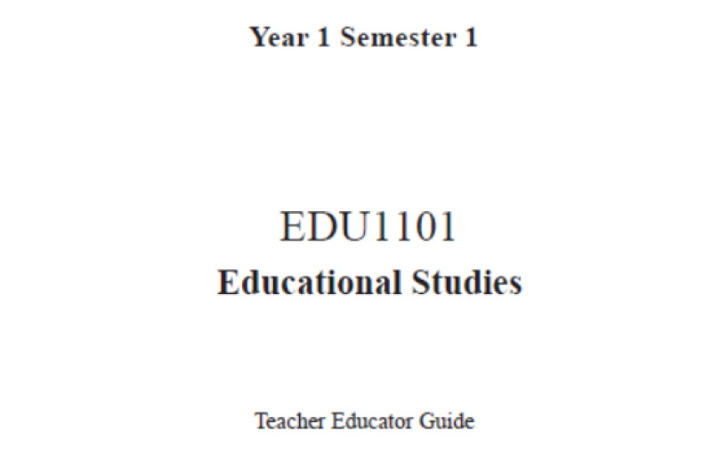 EDC Year 1 Semester 1 Educational Studies Teacher Educator Guide (English version)