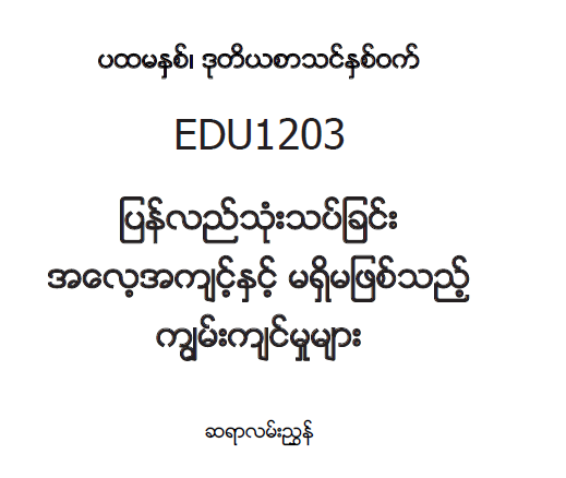 EDC Year 1 Semester 2 Reflective Practice and Essential Skills Teacher Educator Guide (Myanmar version)