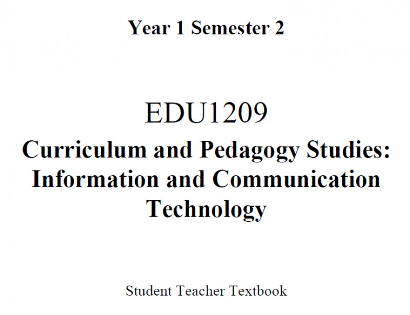 EDC Year 1 Semester 2 ICT Student Teacher Textbook (English version)