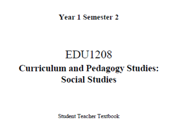 EDC Year 1 Semester 2 Social Studies Student Teacher Textbook (English version)