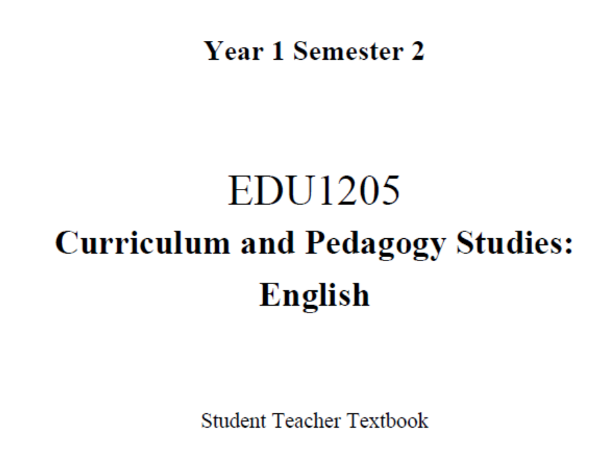 EDC Year 1 Semester 2 English Student Teacher Textbook