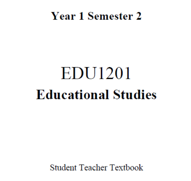 EDC Year 1 Semester 2 Educational Studies Student Teacher Textbook (English version)