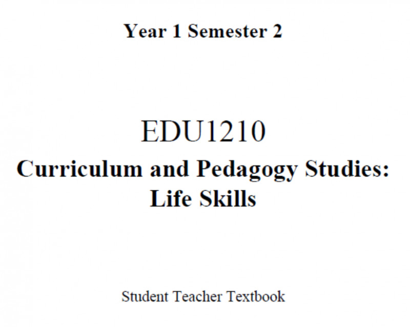 EDC Year 1 Semester 2 Life Skills Student Teacher Textbook (English version)