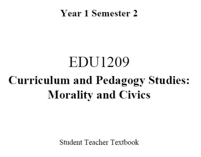 EDC Year 1 Semester 2 Morality & Civics Student Teacher Textbook (English version)